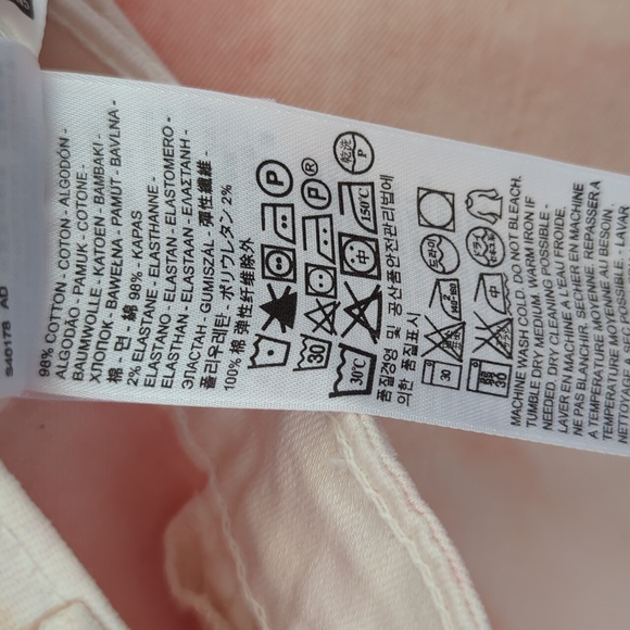 NWT Levi's Tie Dye 535 Denim Legging Junior 9 W29 Salmon Pink Coral Pockets Y2K - Picture 10 of 15